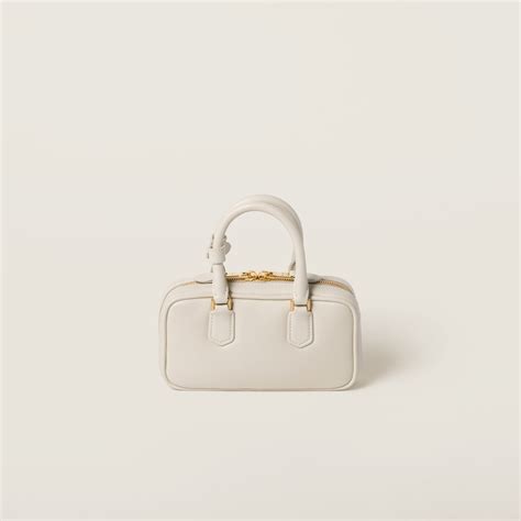 Chalk White Arcadie Leather Mini